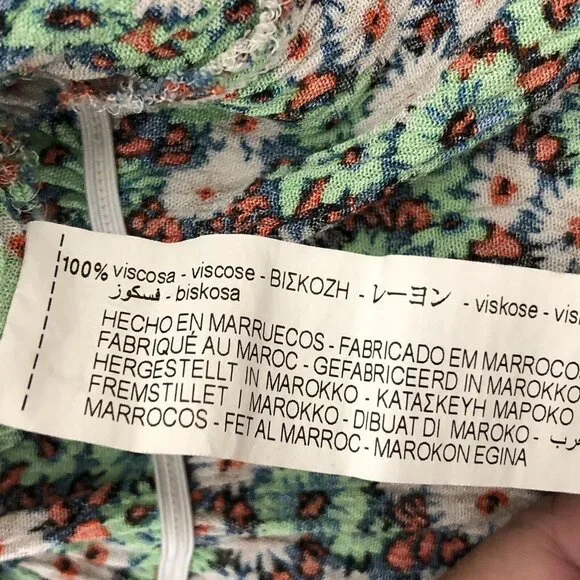 Zara Womens Top Size Medium Floral Print Shoulder Straps Elastic At Waist - Picture 8 of 10